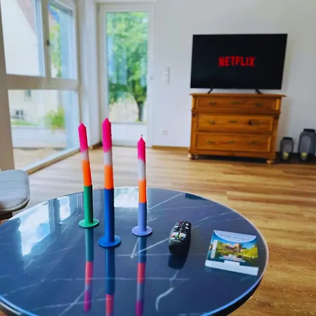 Frankenherz-apartments - Premium Mit Terrasse & Zwei Schlafzimmern, Nahe Playmobil-funpark, Self-check-in Apartment Grosshabersdorf